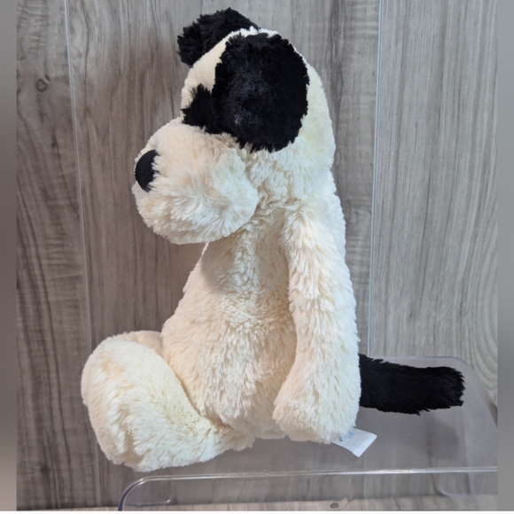 JellyCat Bashful Rufferty Black Cream Puppy Medium Plush Stuffed Animal - Picture 7 of 10